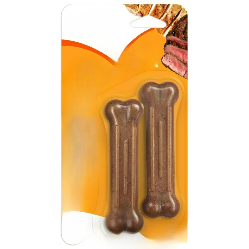 Interactive Squeaky Plush Dog Toy - Strong Chew Textured Bone Dog Toy,
