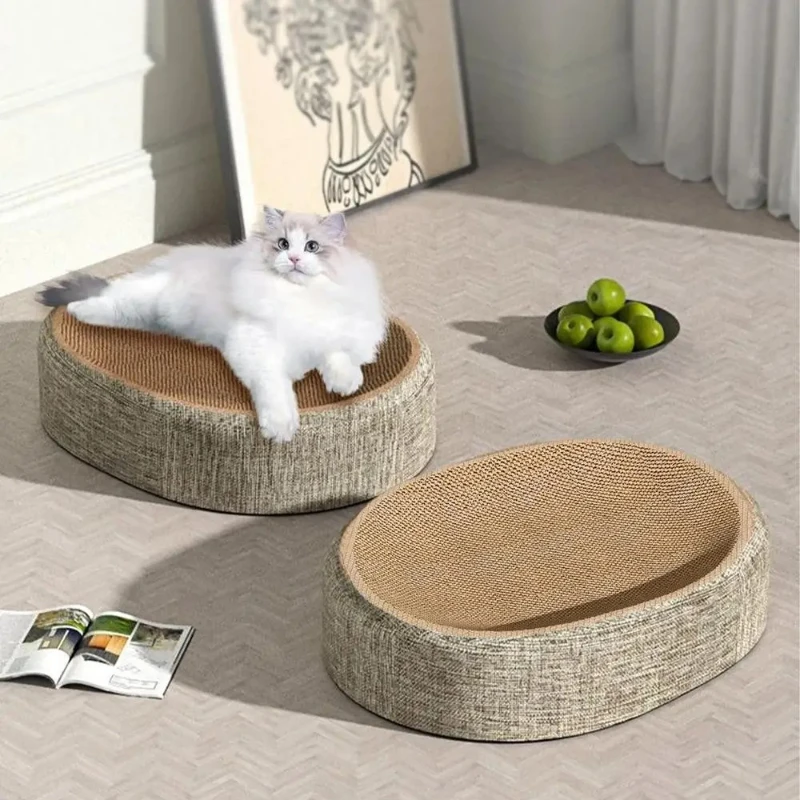 Oval Shape Scratch Pad For Cat - Pet Beds recension och pris