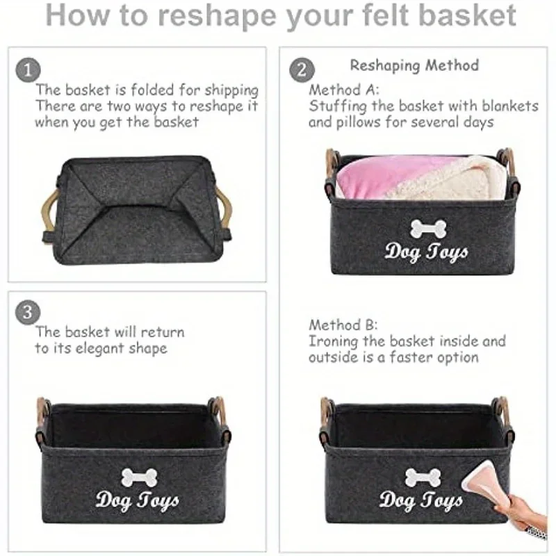 Felt pet toy box, dog toy box, - Indestructible Dog Chew Toy recension och pris